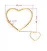 Stainless Steel heart conectors 11-29mm Gold - 1Ks