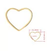 Stainless Steel heart conectors 11-29mm Gold - 1Ks