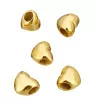 Ocelový korálek srdce zlatý 11mm - 1Ks
