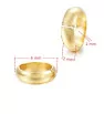 Stainless Steel 6mm rondelle gold plated - 1Pc+P