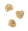 Stainless steel 316L heart 10mm gold plated - 1Ks