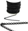 Stainless Steel Rolo Chain 3mm Black - 1m