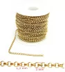 Stainless Steel Rolo Chain 3mm Gold - 1m