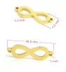 Stainless steel gold plated infinity connector 20mm- 1Pc+