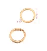 Stainless Steel double Split rose Gold Rings 15mm - 1PC+