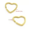 Stainless Steel Key Split Heart Gold Rings 31mm - 1PC+