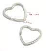 Stainless Steel Key Split Heart Rings 31mm - 1PC+