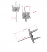 Stainless Steel Earring Post Square - 1Pc+P