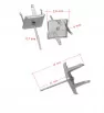 Stainless Steel Earring Post Square - 1Pc+P