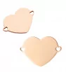 Stainless steel rose gold plated heart 25x17mm- 1Pc