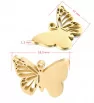 Stainless Steel Charm gold butterfly 12x18,5mm - 1Pc+