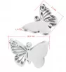 Stainless Steel Charm butterfly 12x18,5mm - 1Pc