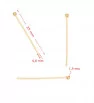 Stainless Steel Ball Headpins 0,7mm Gold 1Pc