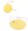 Stainless Steel Charm round Gold 10mm - 1Pc