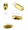 Gold Chain Connectors 6-9mm - 1Pc+P
