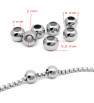 Steel Stopper Beads with Rubber - 1Pc