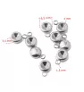 Stainless steel charm for 4mm rivoli - 1Pc