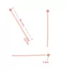 Stainless Steel Ball Headpins 0,6mm Rose Gold 1Pc+