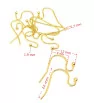 Gold 316L Hook Earwires with ball - 1Pc+P
