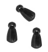 Stainless Steel Extender Chain Drop 6x3mm Black - 1Pc