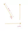 Stainless Steel Ball Headpins 0,7mm Gold 1Pc