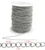 Stainless Steel Extender Chain Twist Oval - 1m