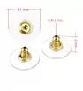 Stainless steel Ear Nut with plastic 11x6x3mm Gold - 1PC+P
