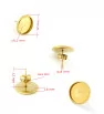 Stainless Steel Earring stud gold plated 10-12mm - 1Pc+P