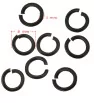 Stainless Steel 6x1mm Rings Black Ionic plated - 1Pc+P