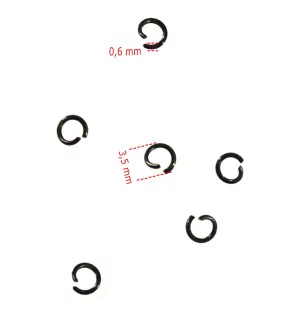 Gunmetal Black Plated Jump Ring: 18 gauge 4mm diameter open jump rings  (50/pkg) at  Jump0004GM