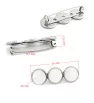 Stainless Steel component on Brooch 3x10mm - 1Pc