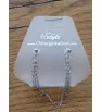 Chains earrings with crystal 6cm