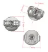 Stainless Steel Earring Post 6x4,5mm - 1Pc+P