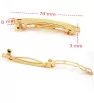 Stainless French Style Barrette clips rose gold - 1Pc