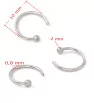Stainless steel Ear Cuff with ball 10mm - 1Pc+P