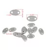 Stainless steel oval connector 6x3,5mm 1Pc+P