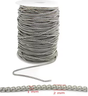 10 Meters 304 Stainless Steel Curb Chain, Soldered, 4x3x0.5mm
