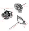 Stainless Steel Flower Ear Studs 12mm 1PC