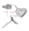 Stainless Steel Heart Ear Studs 10mm 1PC+P