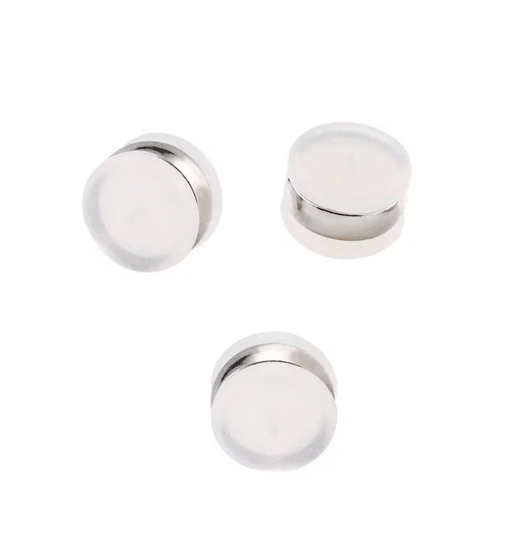 Silicone Ear Nut with steel ring 6mm - 1PC