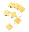 Stainless Steel Tag 7mm Golden - 1Pcs