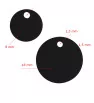 Stainless Steel Round 8- 18mm Black - 1Pc