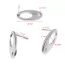 Stainless Steel Earring component 19mm - 1Pc