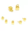 Stainless Steel square 4mm Golden - 1Pcs
