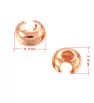 Stainless Steel Rose gold covers 3-4mm 1Pc+P