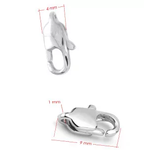 9/11/13/15/18mm Wholesale Stainless Steel Jewelry Clasps Lobster