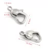 Stainless steel 304 heart Clasp 15mm