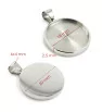 Polished Stainless Steel 304 round pendant 18mm