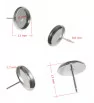 Earring components 8-12mm - 1Pc+P