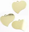 Stainless steel Heart Tag 35x30x1mm
